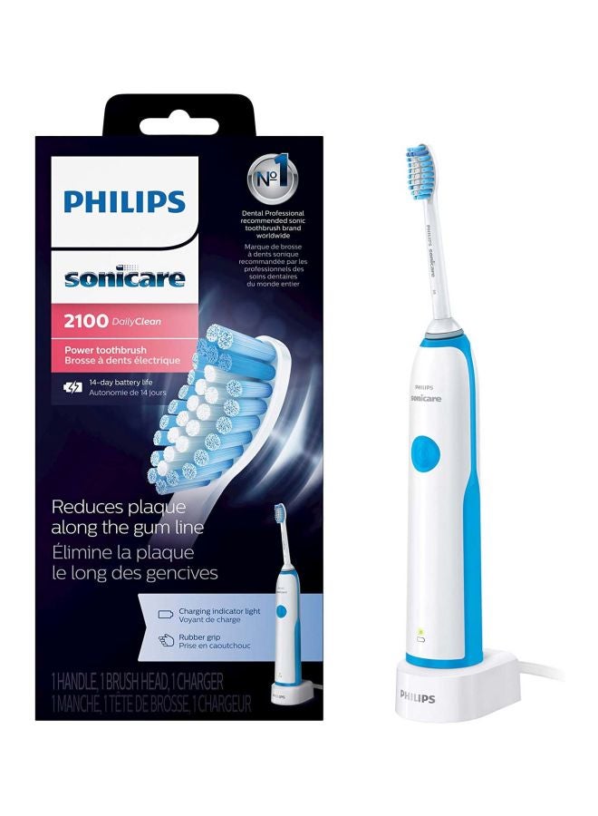Philips Sonicare DailyClean 2100 Sensitive Rechargeable Electric Toothbrush White/Blue - Image 3