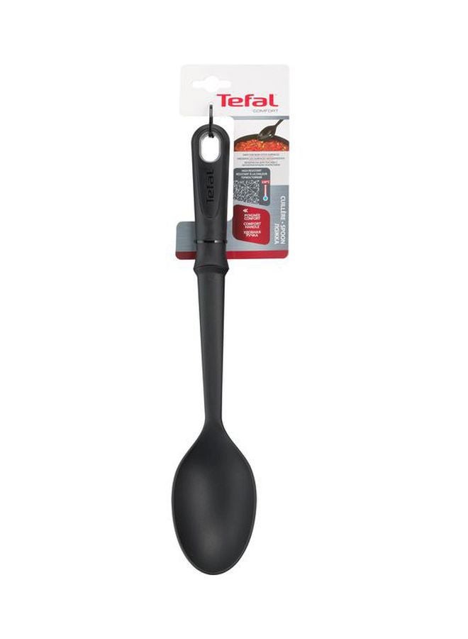 تيفال TEFAL ملعقة Comfort | أداة مطبخ | مقاومة للحرارة العالية | خالية من الخدوش للأواني | قابلة للغسل في غسالة الأطباق | تصميم مريح | أسود | بلاستيك | ضمان لمدة سنتين | K1290114 أسود 39.2x11.5x2.5سم  - Image 3