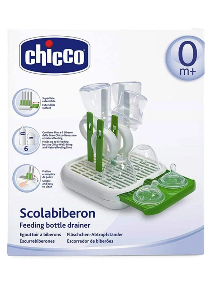 Chicco Natural Fit Bottle Drying Rack - Green/White