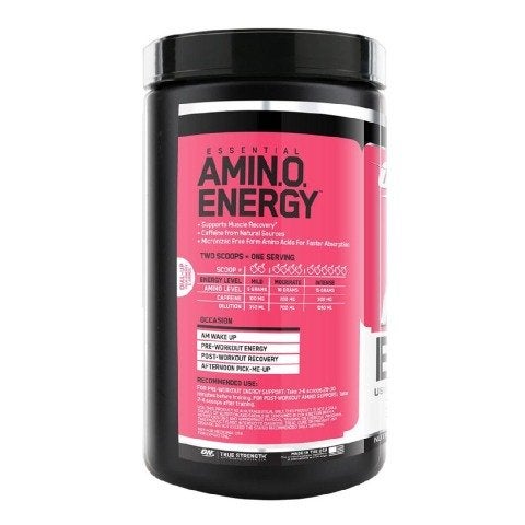 Optimum Nutrition Amino Energy Pre Workout With Green Tea Bcaa Amino Acids Keto Friendly Green Coffee Extract Zero Grams Of Sugar Anytime Energy Powder Watermelon 30 Servings  - Image 2