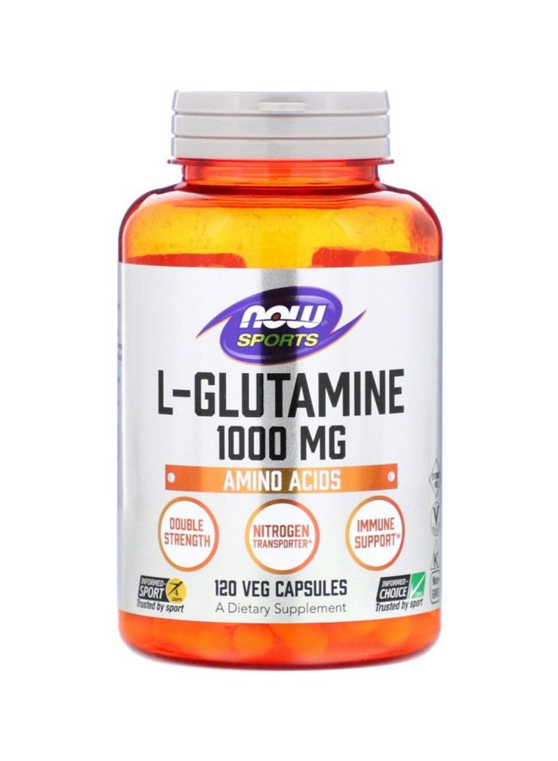 now SPORTS - L-Glutamine Amino Acids 1000mg - 120 Capsules - Image 1