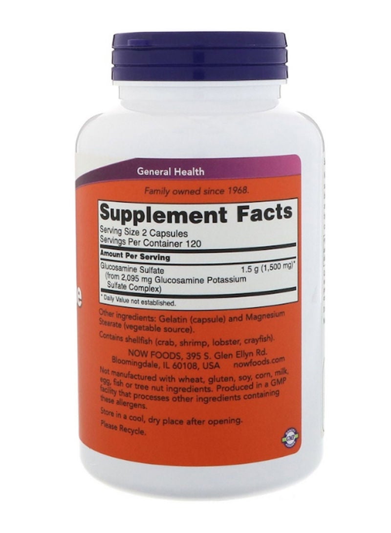 Now Foods - Glucosamine Sulfate Joint Health 750mg - 240 Capsules - Image 1