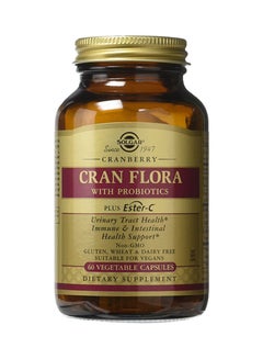 Solgar Cran Flora With Probiotics Plus Ester-C - 60 Capsules  - Image 1