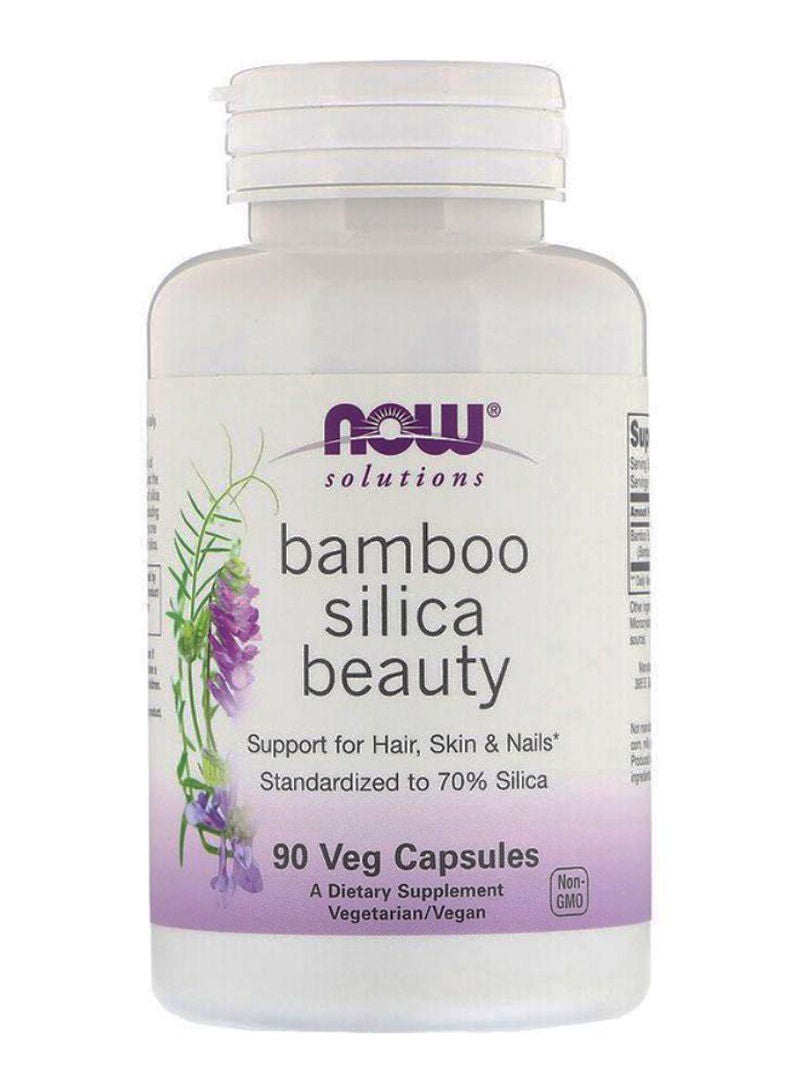 Now Foods Bamboo Silica Beauty - 90 Veg Capsules  - Image 1