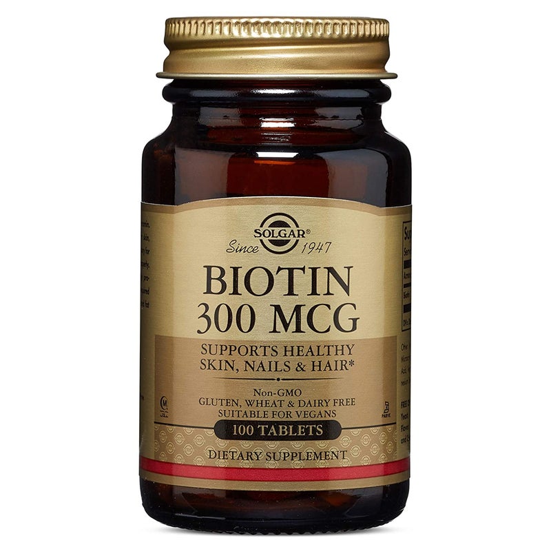 Solgar Biotin Dietary Supplement 300mcg - 100 Tablets - Image 1