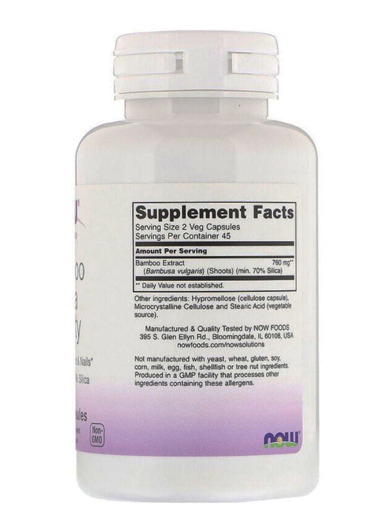 Now Foods Bamboo Silica Beauty - 90 Veg Capsules  - Image 2