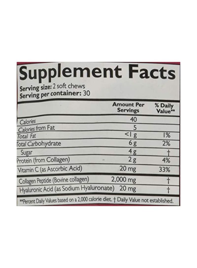 NEOCELL Beauty Bursts Collagen Supplement 2000mg - 60 Chew  - Image 3