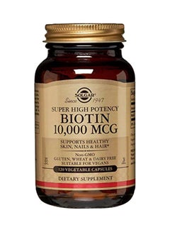 Solgar Biotin Dietary Supplement 10000mcg - 120 Vegetable Capsules  - Image 1