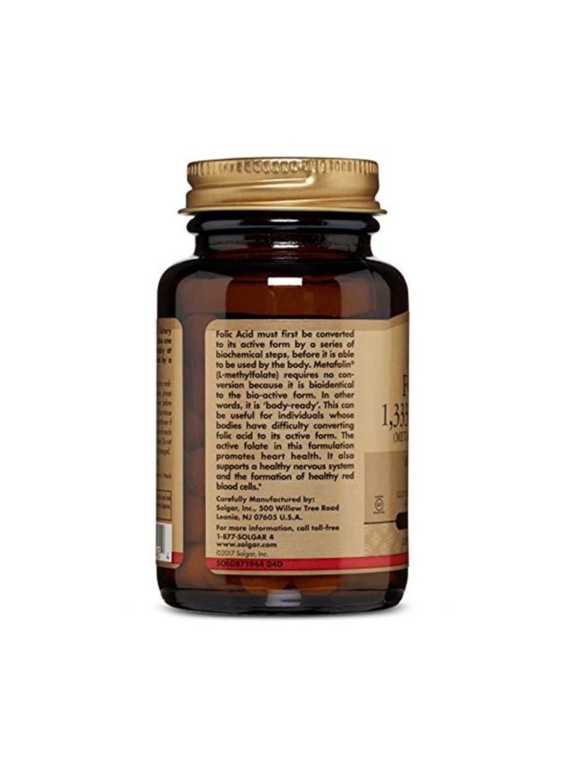 Solgar 2-Piece Folate DFE Supplement 1333mcg - 100 Tablets - Image 4