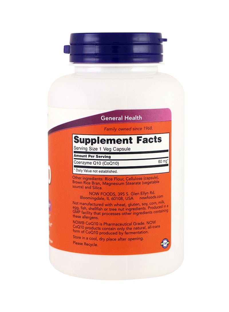 Now Foods CoQ10 Dietary Supplement 60mg - 180 Capsules - Image 2