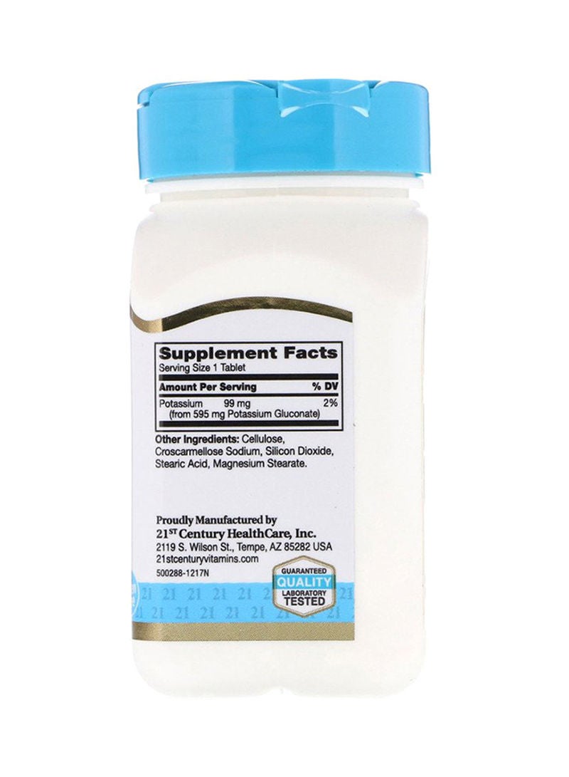 21st CENTURY Potassium Gluconate Dietary Supplement 595mg - 110 Tablets  - Image 2