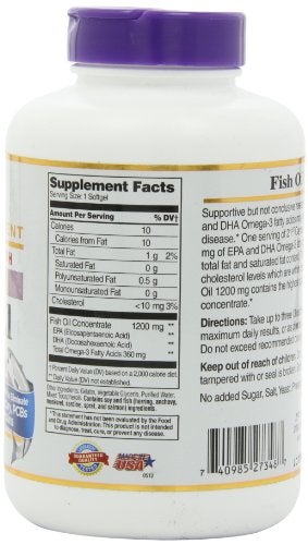 Fish Oil Omega 3 Dietary Supplement 1200mg - 140 Softgels - v1596176199/N33130733A_2