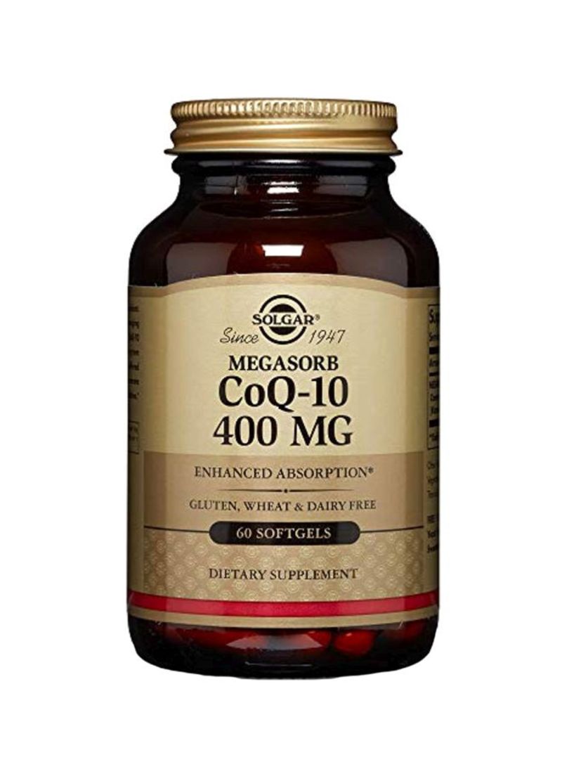 Solgar Megasorb CoQ-10 Dietary Supplement 400mg - 60 Softgels - Image 1