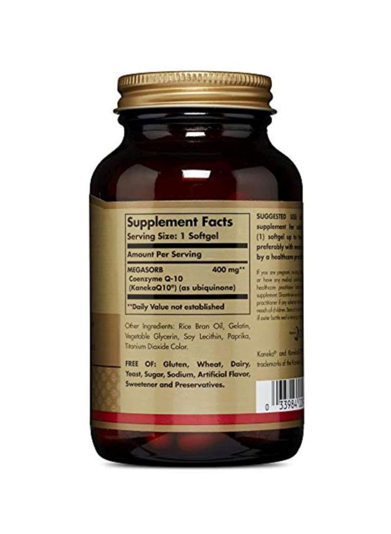 Solgar Megasorb CoQ-10 Dietary Supplement 400mg - 60 Softgels - Image 2