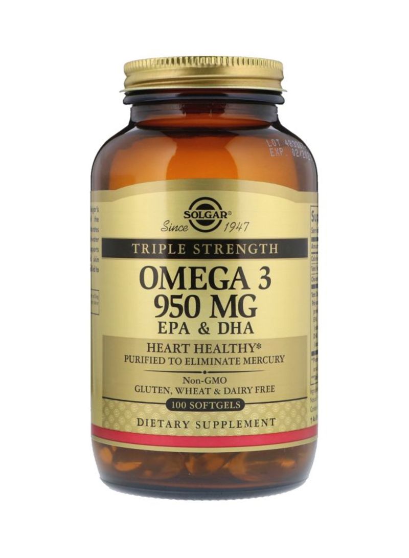 Triple Strength Omega-3 Dietary Supplement 950mg - 100 Softgels - v1596176215/N32775676A_1