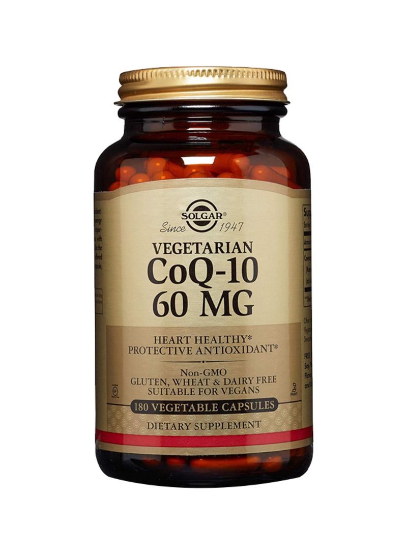 Solgar Vegetarian CoQ-10 Dietary Supplement 60mg - 180 Capsules - Image 1