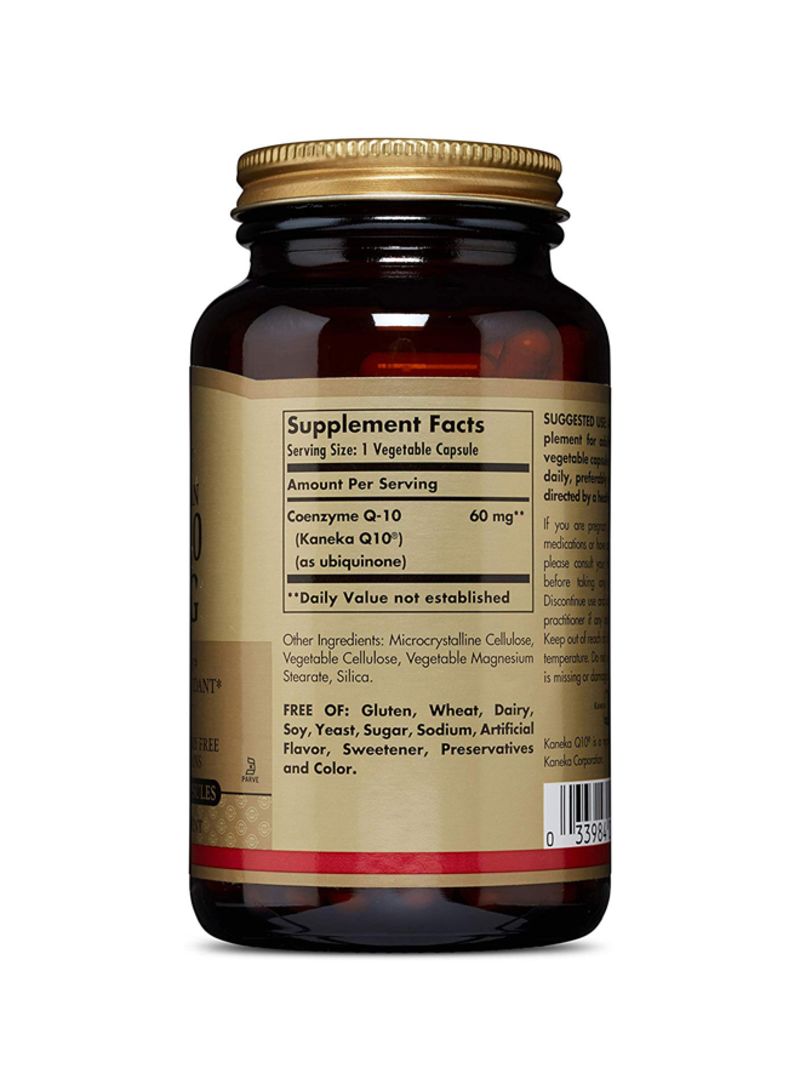 Solgar Vegetarian CoQ-10 Dietary Supplement 60mg - 180 Capsules - Image 2