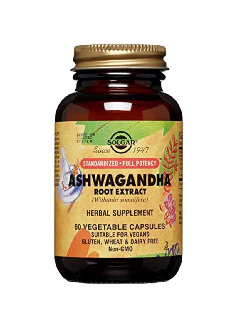 Solgar Aswagandha Root Extract Dietary Supplement - 60 Capsules - Image 1