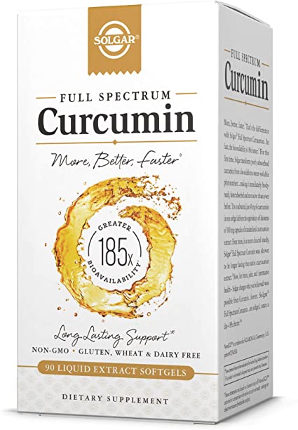 Solgar Full Spectrum Curcumin Liquid Extract - 90 Softgels - Image 1