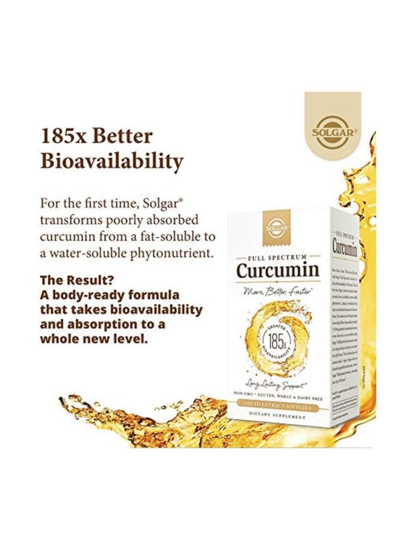 Solgar Full Spectrum Curcumin Liquid Extract - 90 Softgels - Image 3