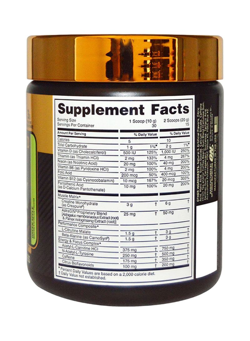 أوبتيموم نيوتريشن بري وورك أوت بنكهة التفاح الأخضر من جولد إستانرد - Image 2