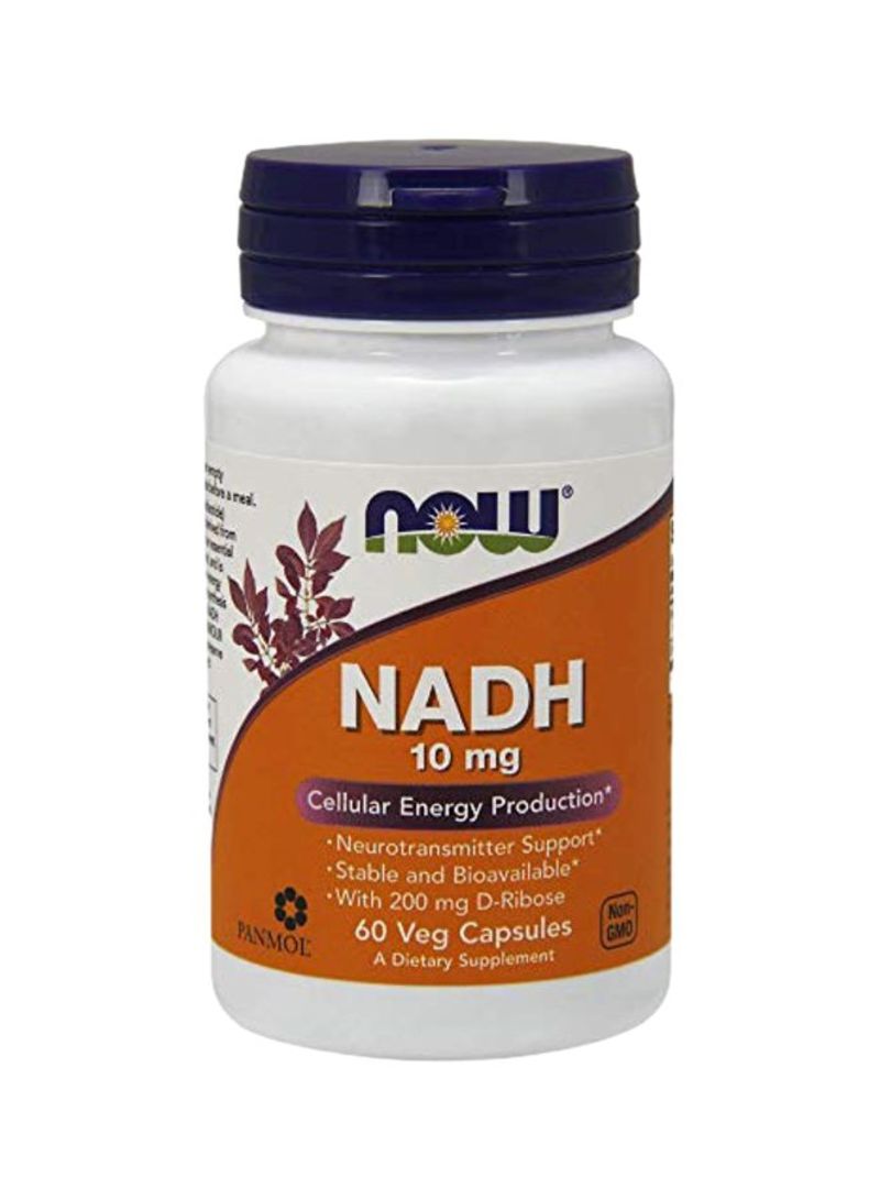 Now Foods - NADH 10mg Dietary Supplement - 60 Veg Capsules - Image 1