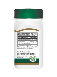 21st CENTURY Saw Palmetto Supplement 450mg - 60 Vegetarian Capsules  - Image 4