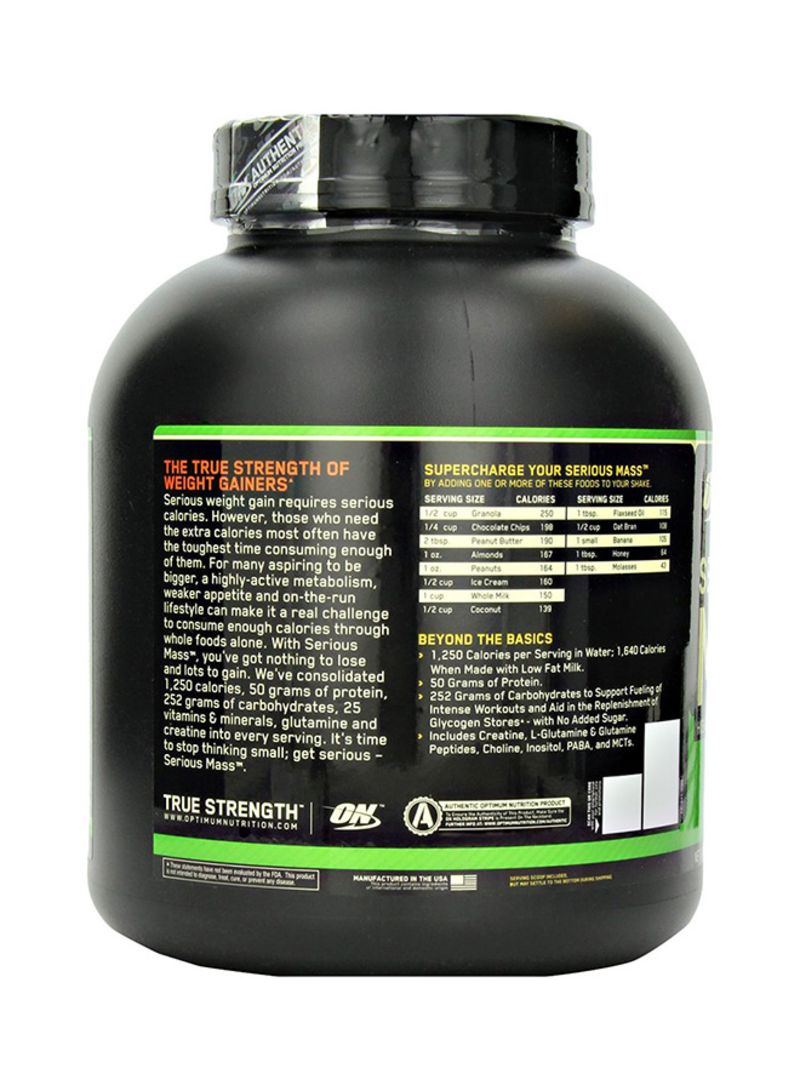 Optimum Nutrition Serious Mass Protein - Chocolate - 2.72 Kg  - Image 2