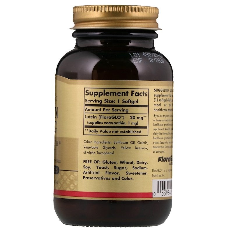 Solgar Lutein Eye Health Dietary Supplement - Image 2