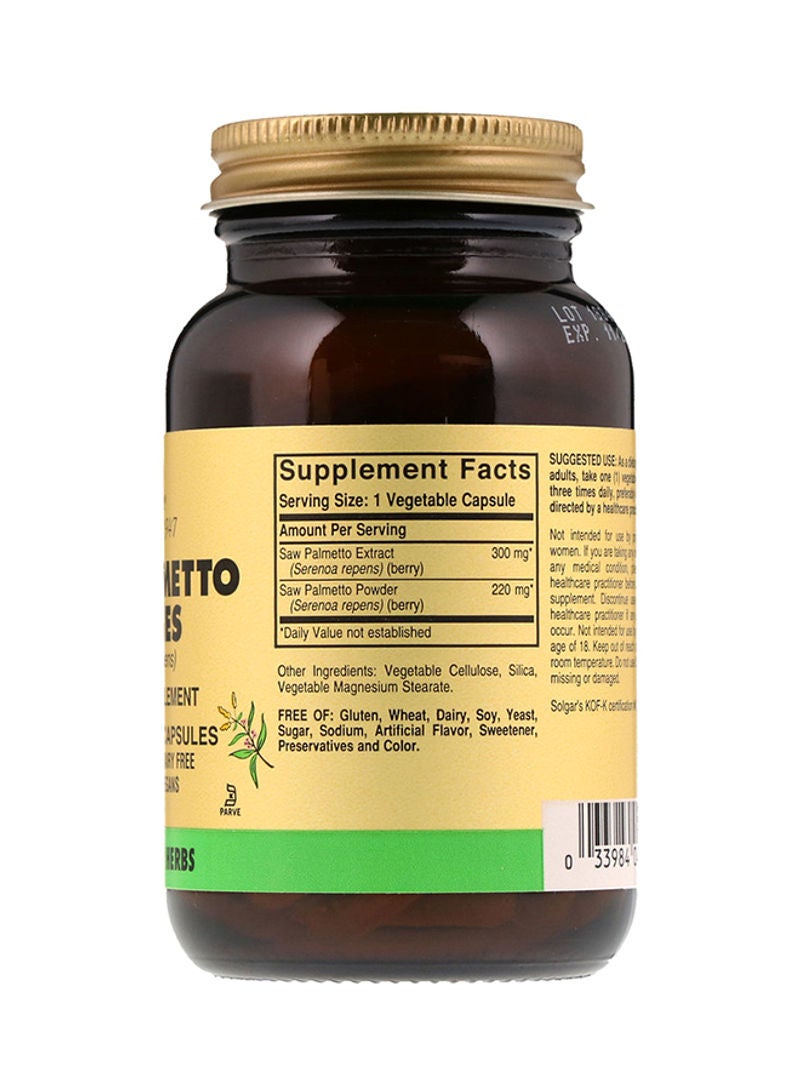 Solgar Saw Palmetto Berries Dietary Supplement - Image 2