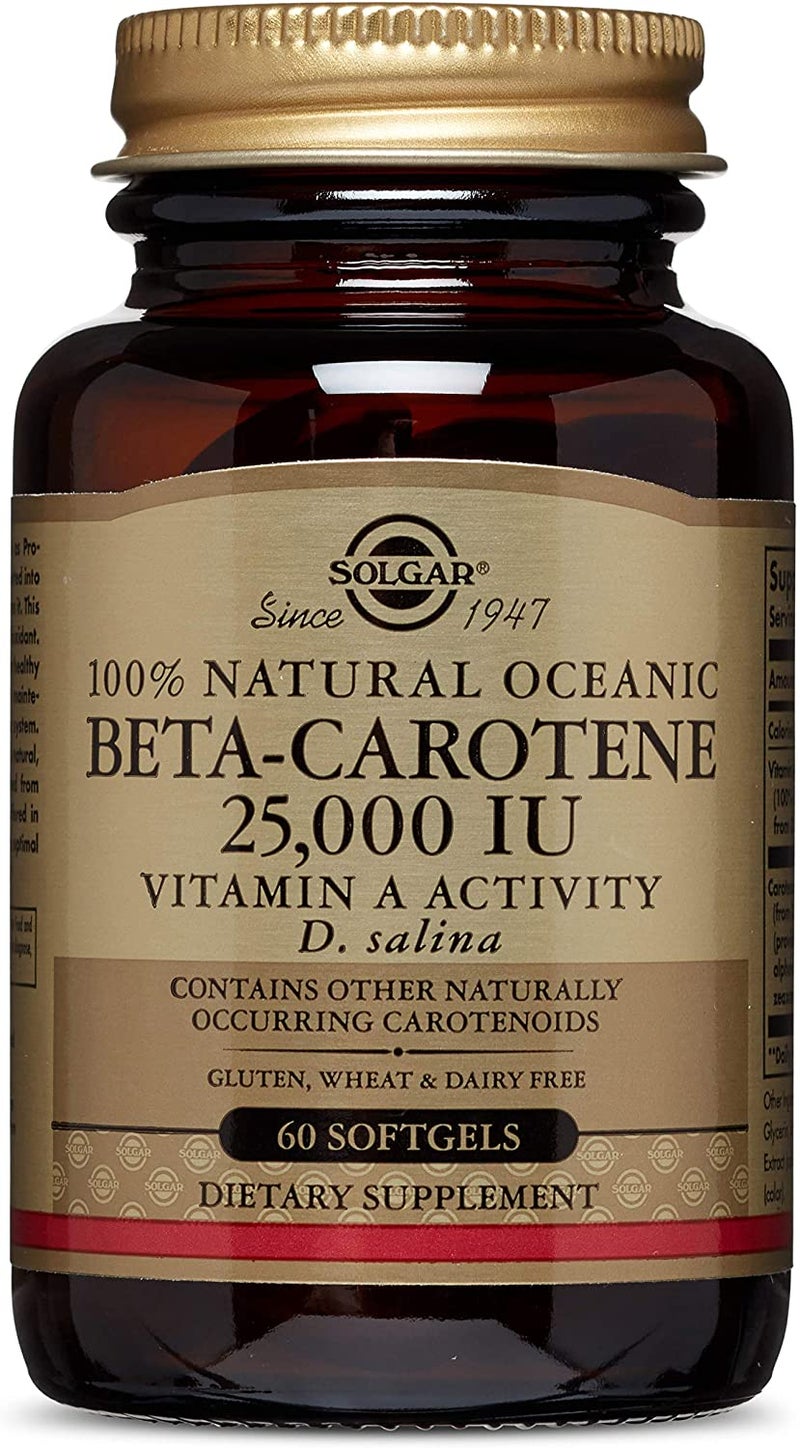 Solgar Natural Oceanic Beta Carotene Dietary Supplement - Image 1