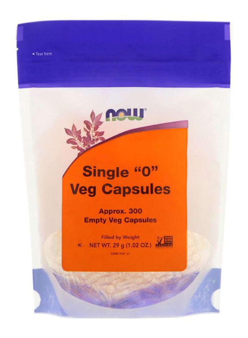 Now Foods Single O Empty Veg Capsules 