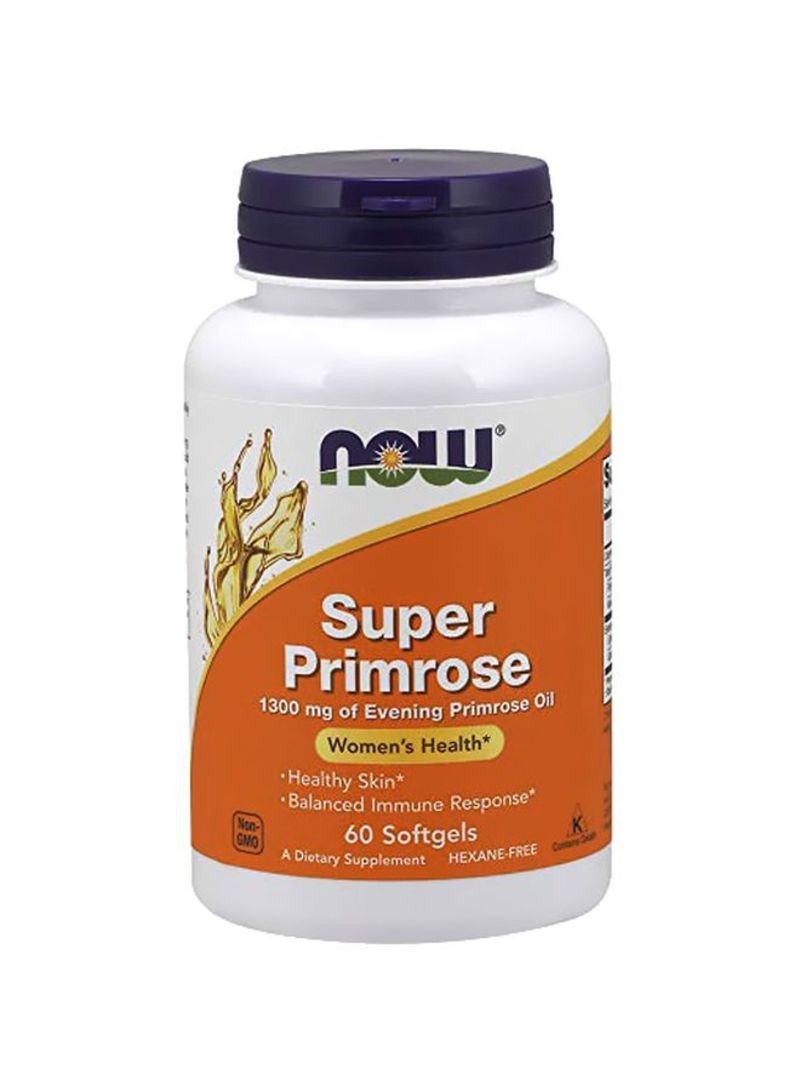 Now Foods Super Primrose Dietary Supplement 60 Softgels  - Image 1