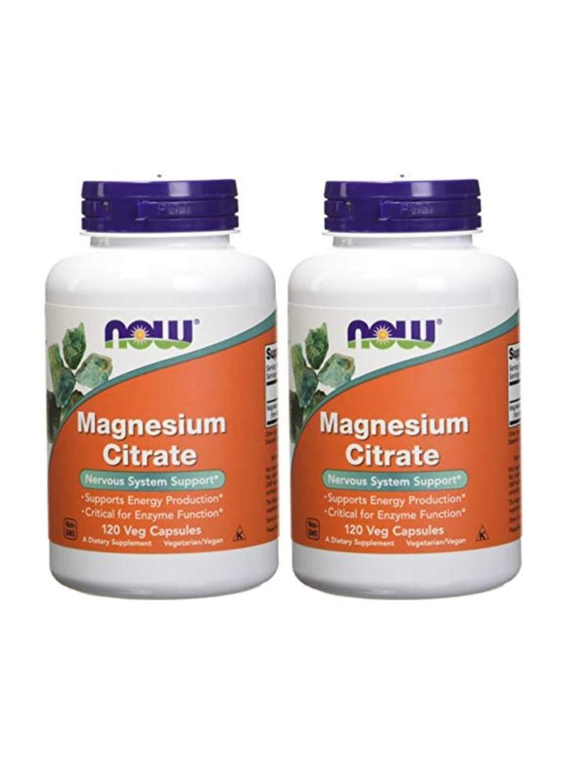 Now Foods - Magnesium Citrate 120 veg Capsules - Image 1