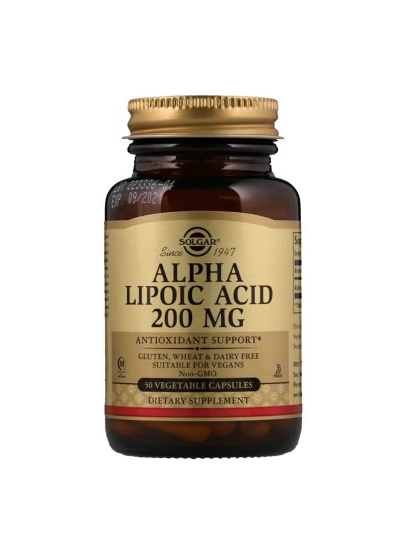 Solgar Alpha Lipoic Acid 200 mg - 50 Vegetable Capsules