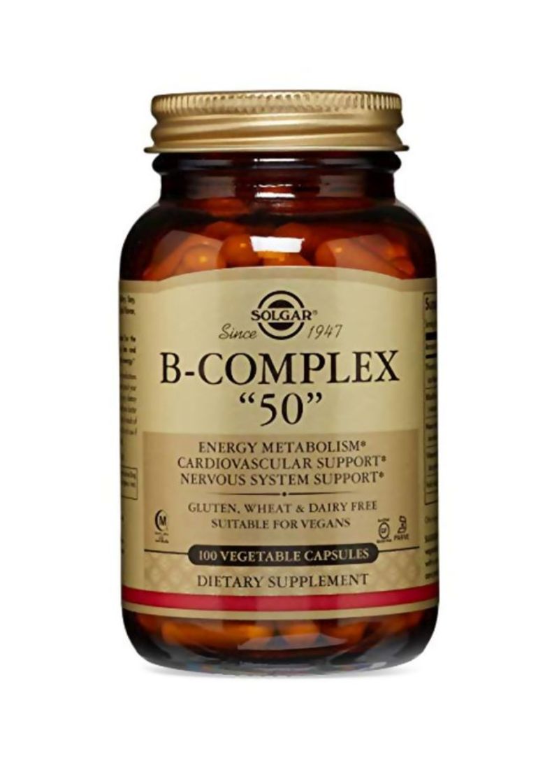 Solgar B-Complex 50 Dietary Supplement - 100 Capsules - Image 1