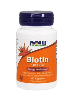 Biotin 1000 mcg Diatery Supplement - 100 Capsules