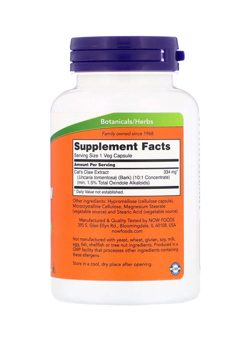 Now Foods - Cat's Claw Extract Immune System Support - 120 Veg Capsules - Image 1