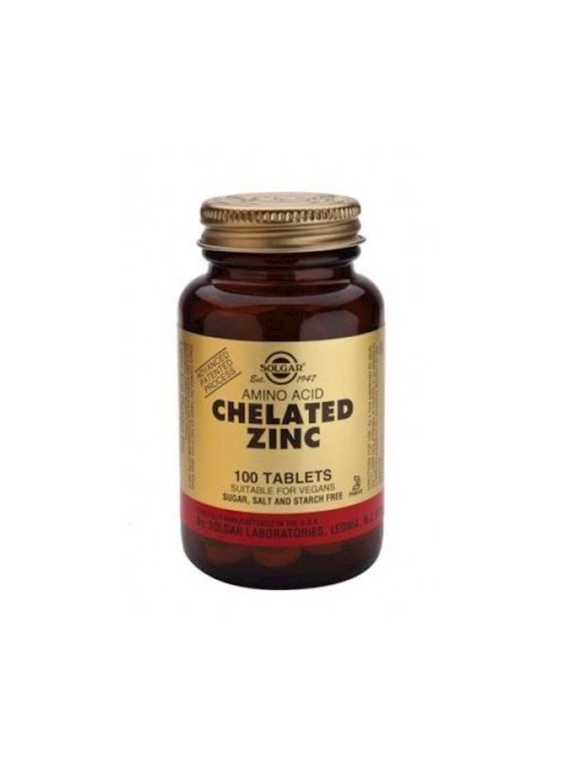 Solgar Amino Acid Chelated Zinc - 100 Tablets - Image 2