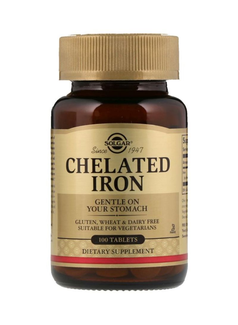 Solgar Chelated Iron Dietary Supplement - 100 Tablets