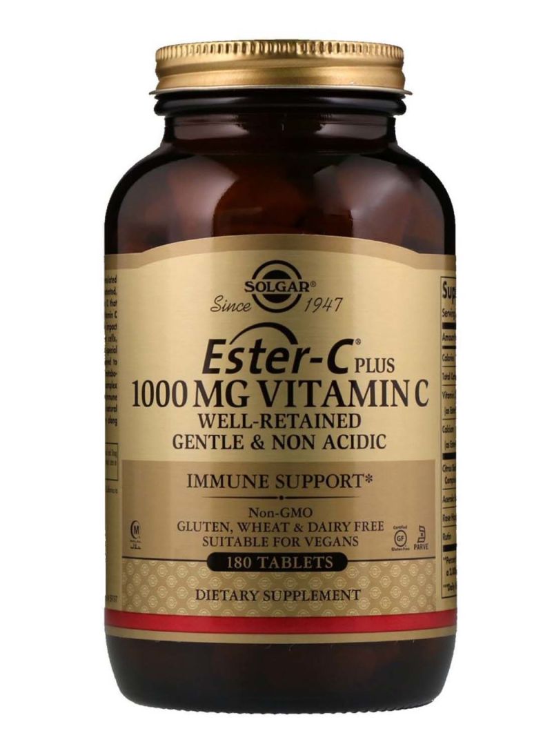 Solgar Ester-C Plus 1000 mg Vitamin C Immune Support - 180 Tablets