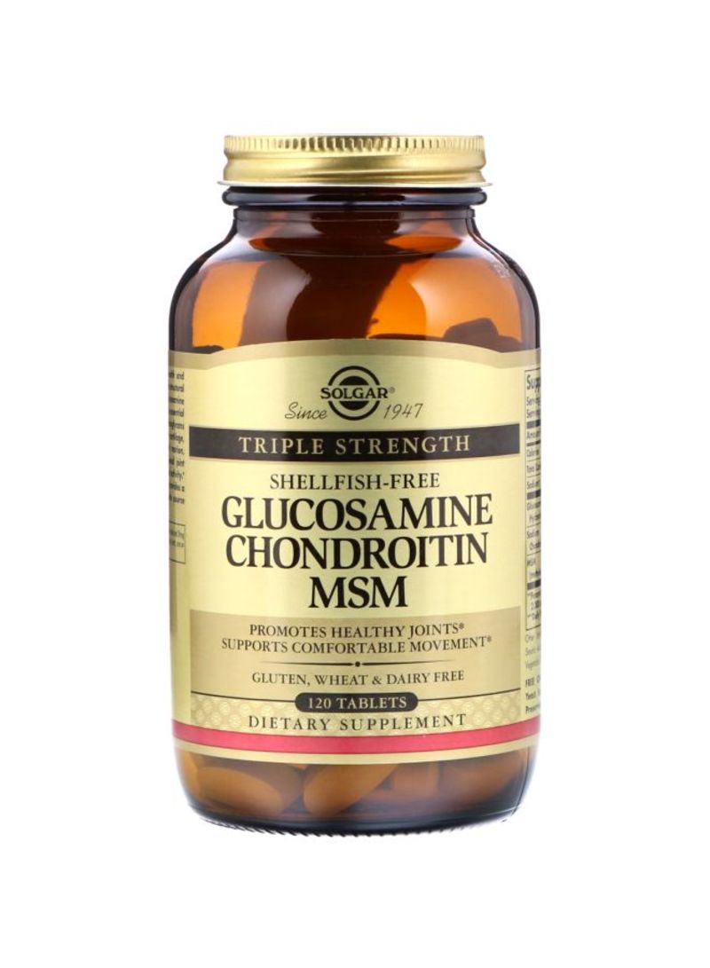 Solgar Triple Strength Glucosamine Chondroitin MSM - 120 Tablets