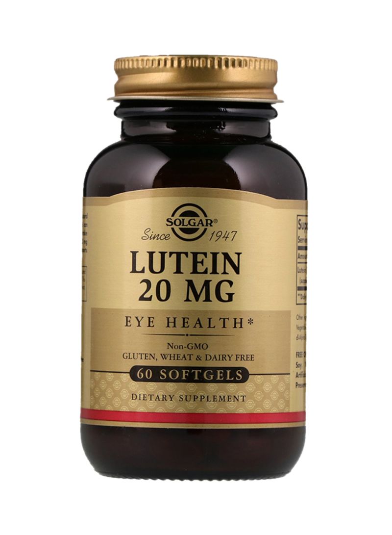 Solgar Lutein 20 mg Eye Health Dietary Supplement - 60 Softgels