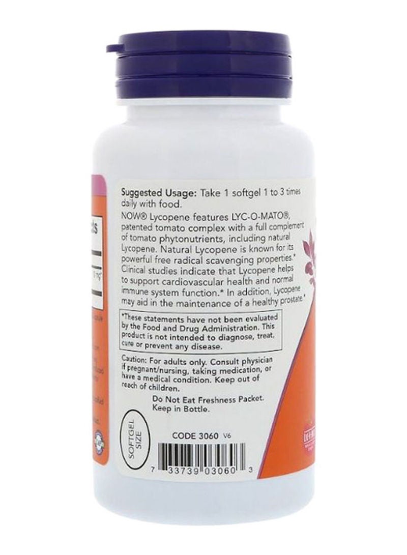 Now Foods - Lycopene 10 mg Dietary Supplement - 60 Capsule - Image 1