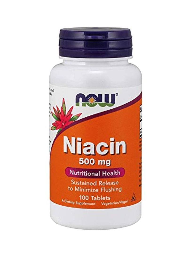 Now Foods Niacin 500 mg Dietary Supplement - 100 Tablets - Image 1