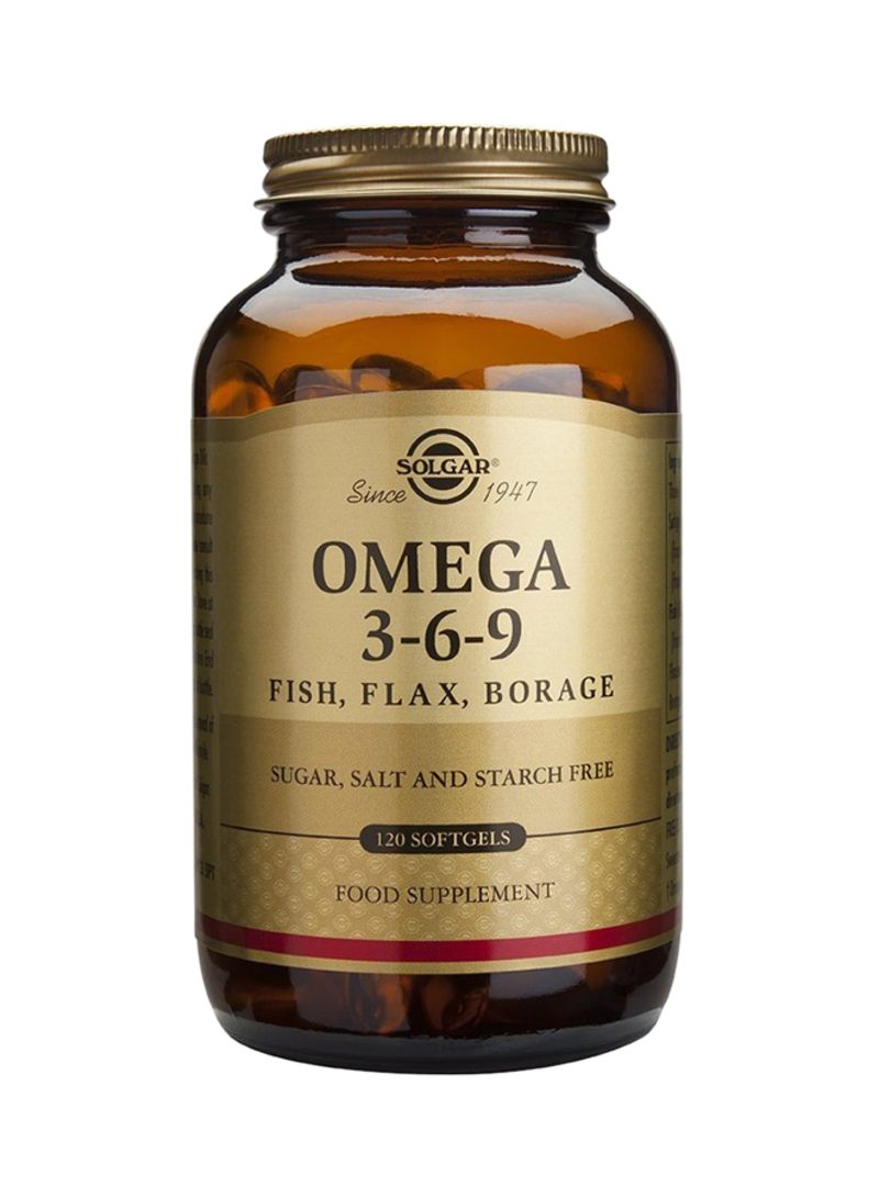 Solgar Omega 3-6-9 Fish Flax Borage - 120 Softgels - Image 1