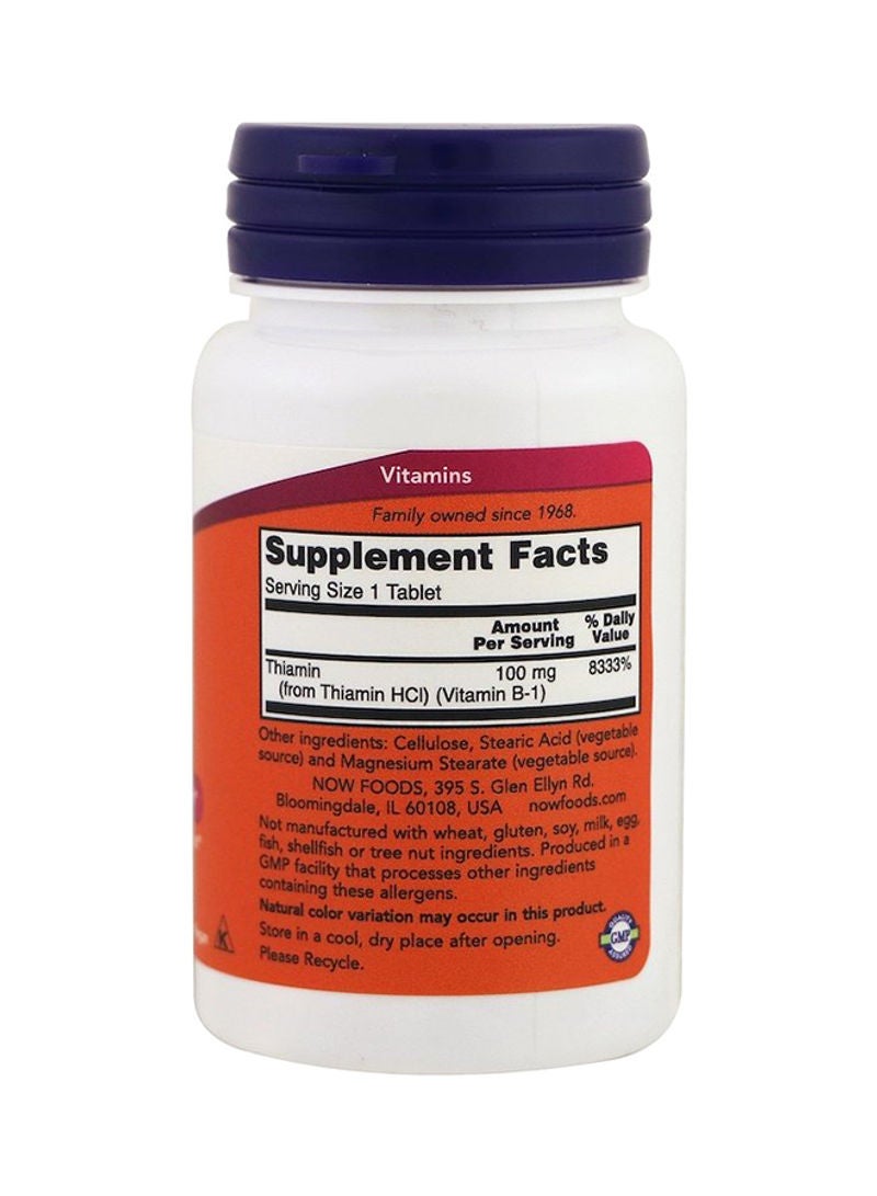 ناو فودز قطعتان من مكمل غذائي B-1 بتركيز 100 ملجم - 100 قرص - Image 2