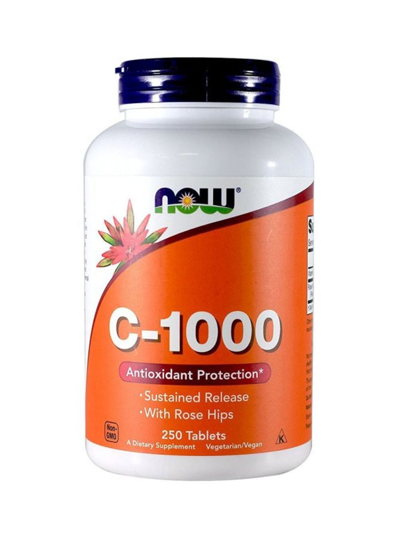 Now Foods Pack Of 2 C-1000 Sustained Release With Rose Hips - 250 Tablets  - Image 1