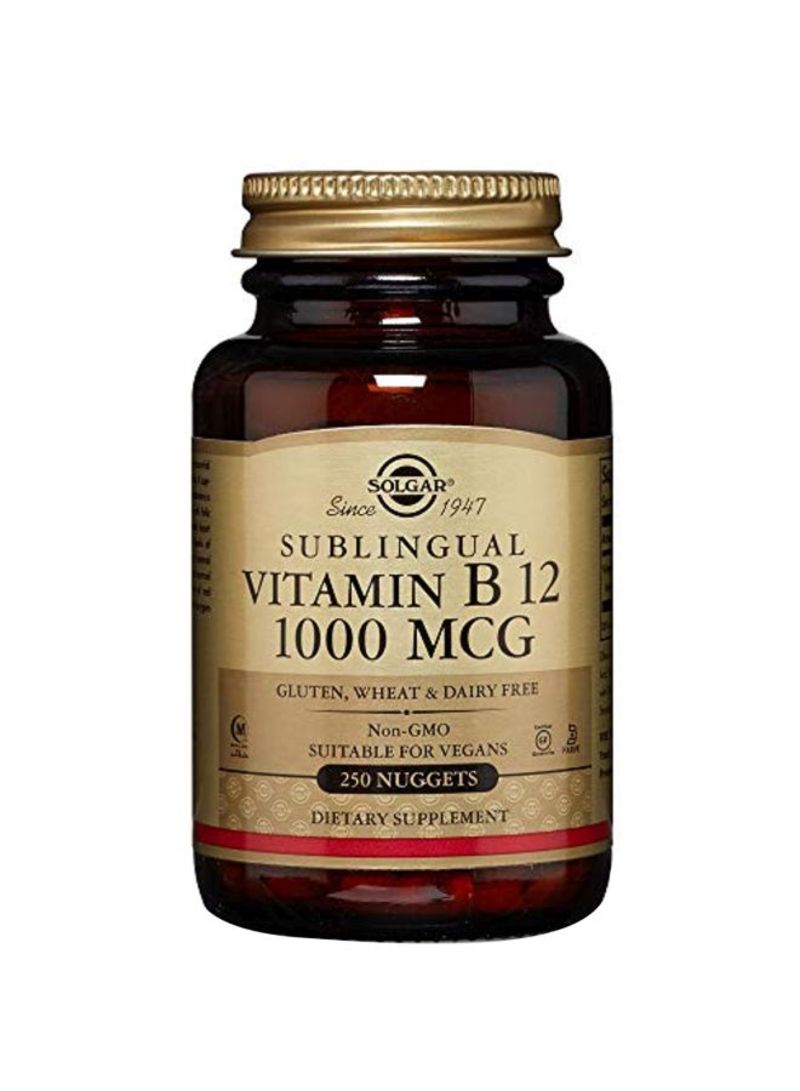 Solgar - Pack Of 2 Sublingual Vitamin B12 1000 mcg - 250 Nuggets - Image 1