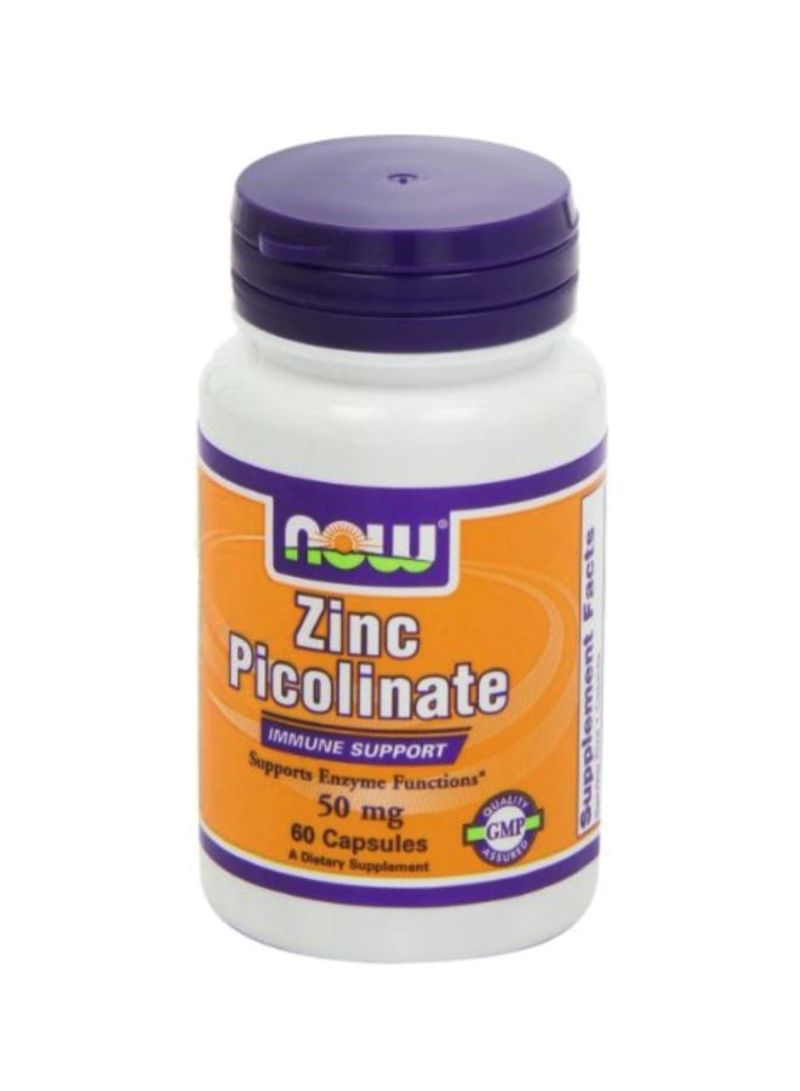 ناو فودز Pack Of 3 Zinc Picolinate 50 mg Dietary Supplement - 60 Capsules - Image 1